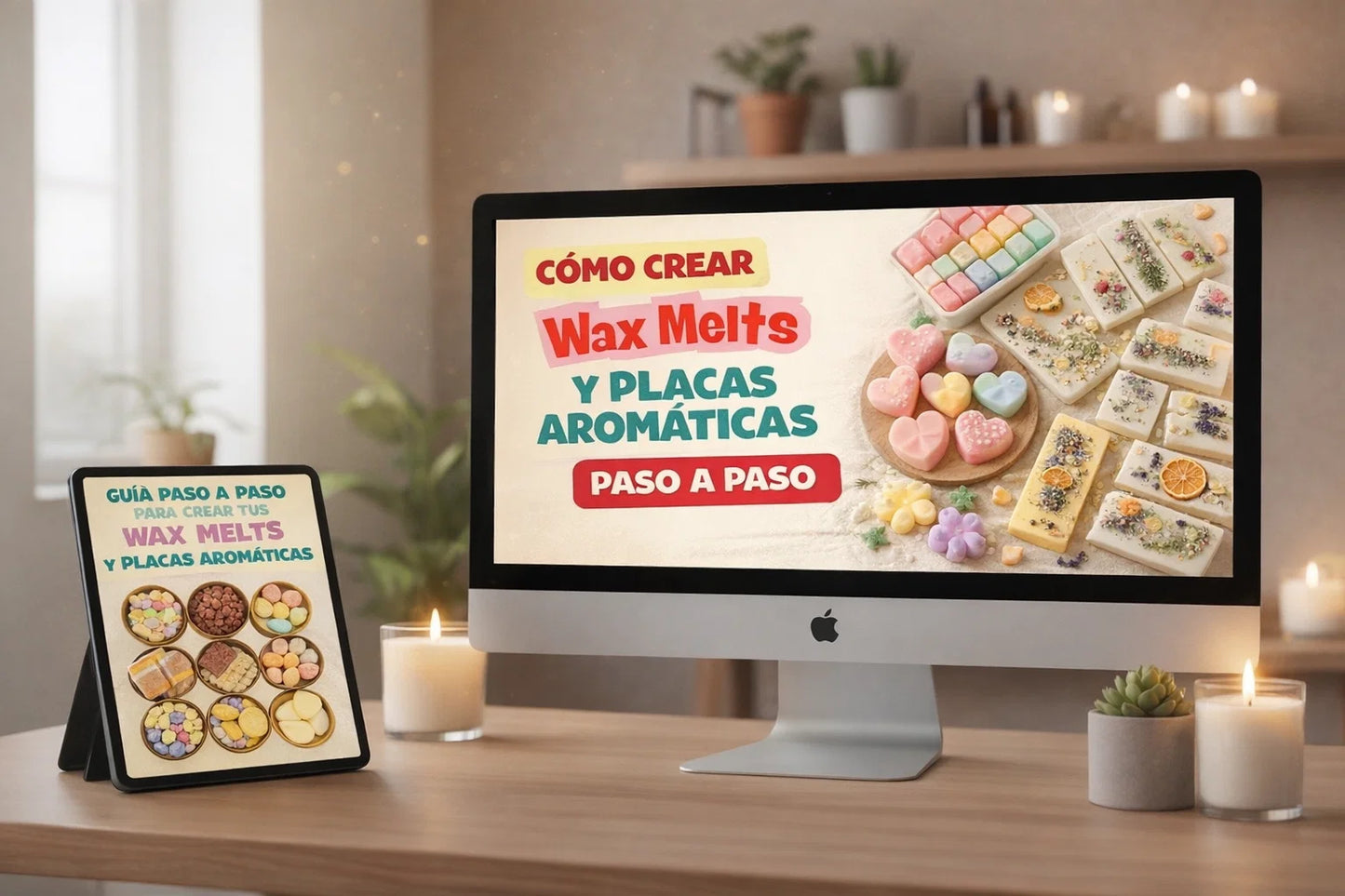 Wax melts y Placas Aromáticas en Casa. Curso + Bonos de REGALO!